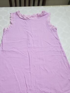 Sleeveless Ruffled Neck Tank Top - Light Lavender